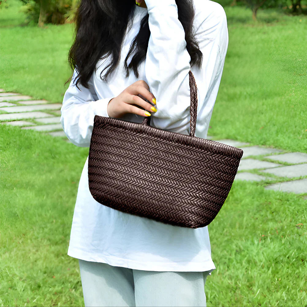Vioraia Brie Woven Handbag