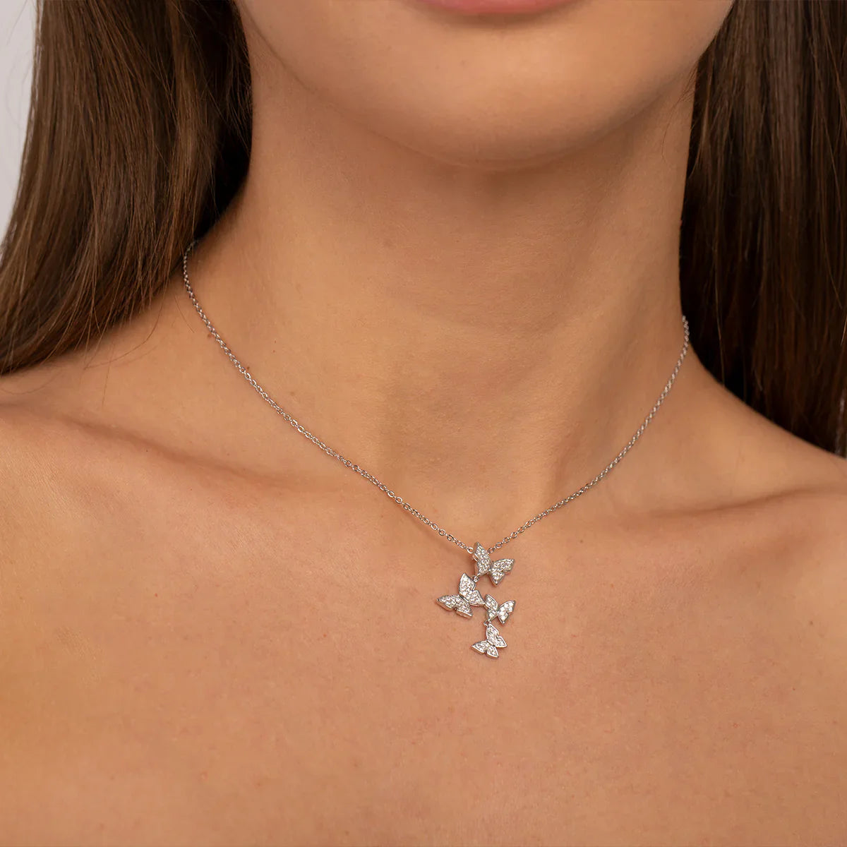 Vioraia Soaring Butterflies Necklace