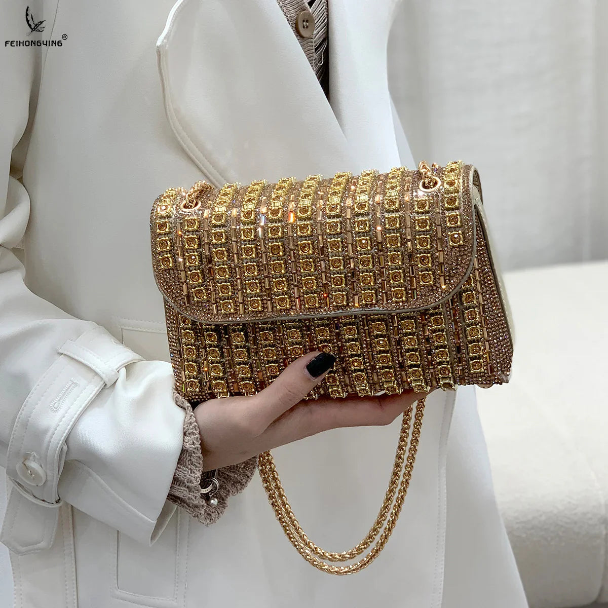Vioraia (CS) Chantal Diamond Clutch Bag