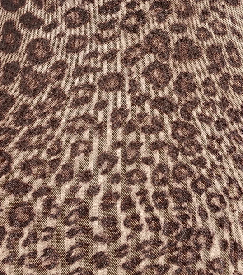 Walk On The Wild Side Leopard Mesh Mini Dress