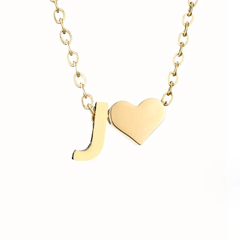 Vioraia Forever Love & Letter Gold Necklace