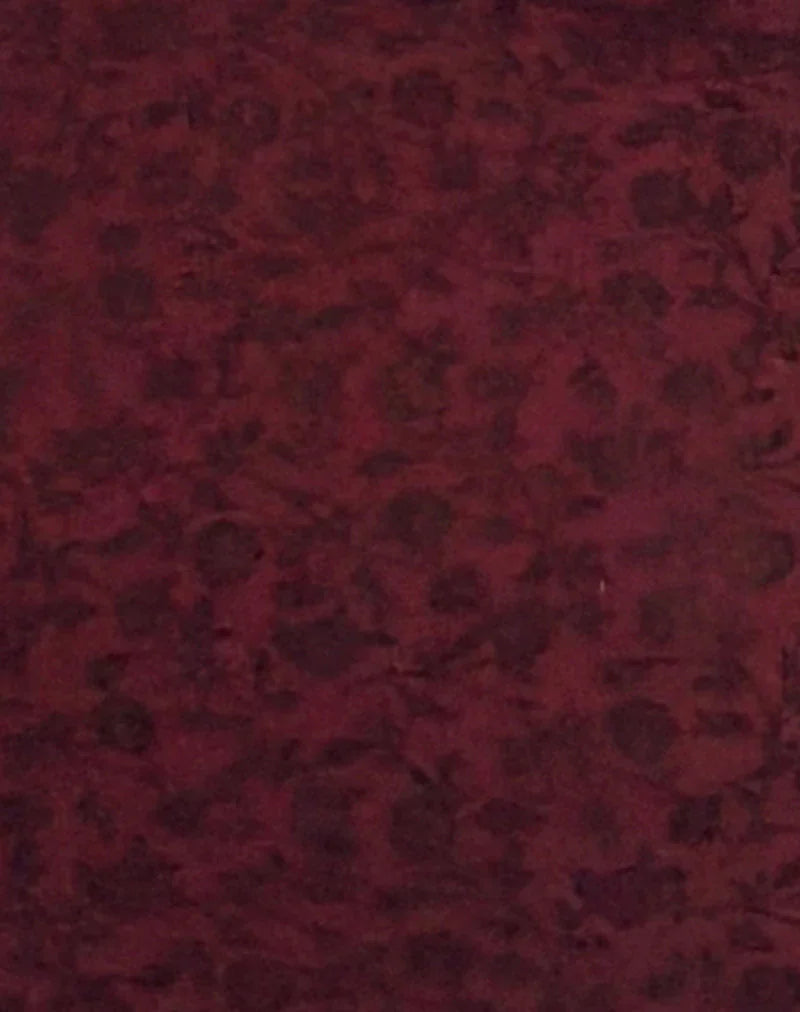Melva Mini Dress in Ditsy Flock Burnt Maroon