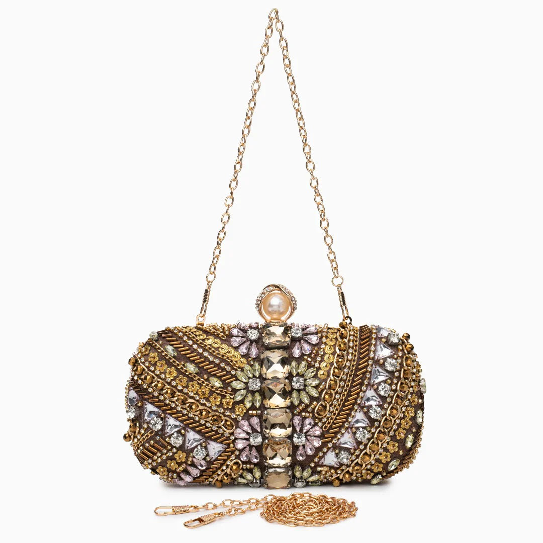 Vioraia (CS) Cynthia Beaded Embroidery Clutch Bag