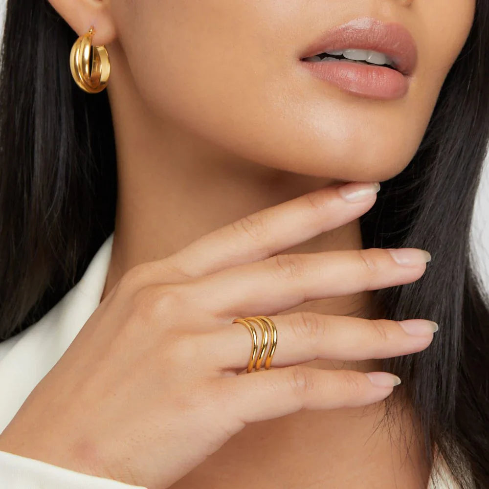 Vioraia Kiya Layered Gold Ring