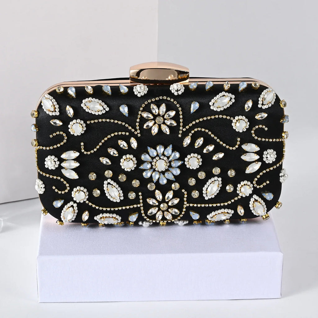 Vioraia Braelyn Bead Embroidered Clutch Bag