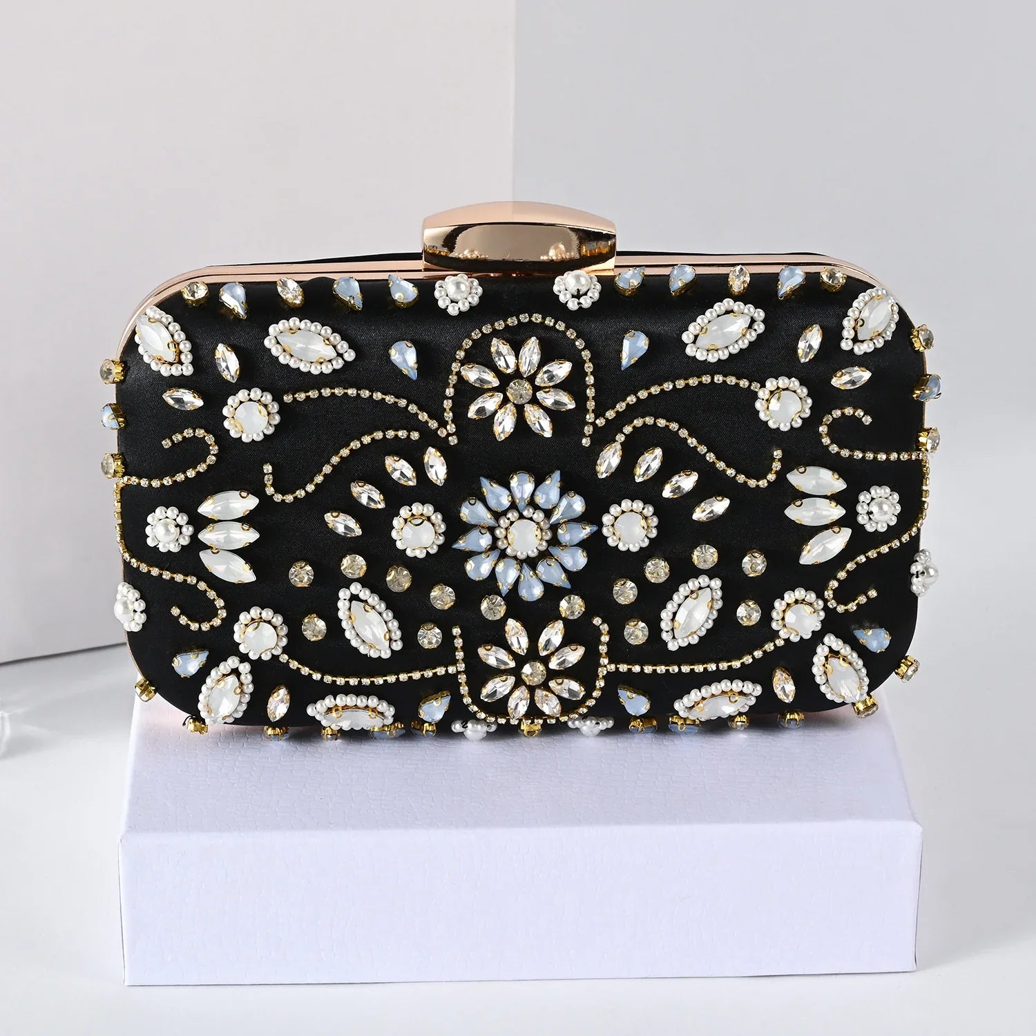 Vioraia Braelyn Bead Embroidered Clutch Bag
