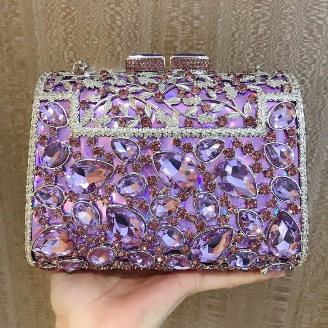 Vioraia Tiffany Crystals Clutch Bag
