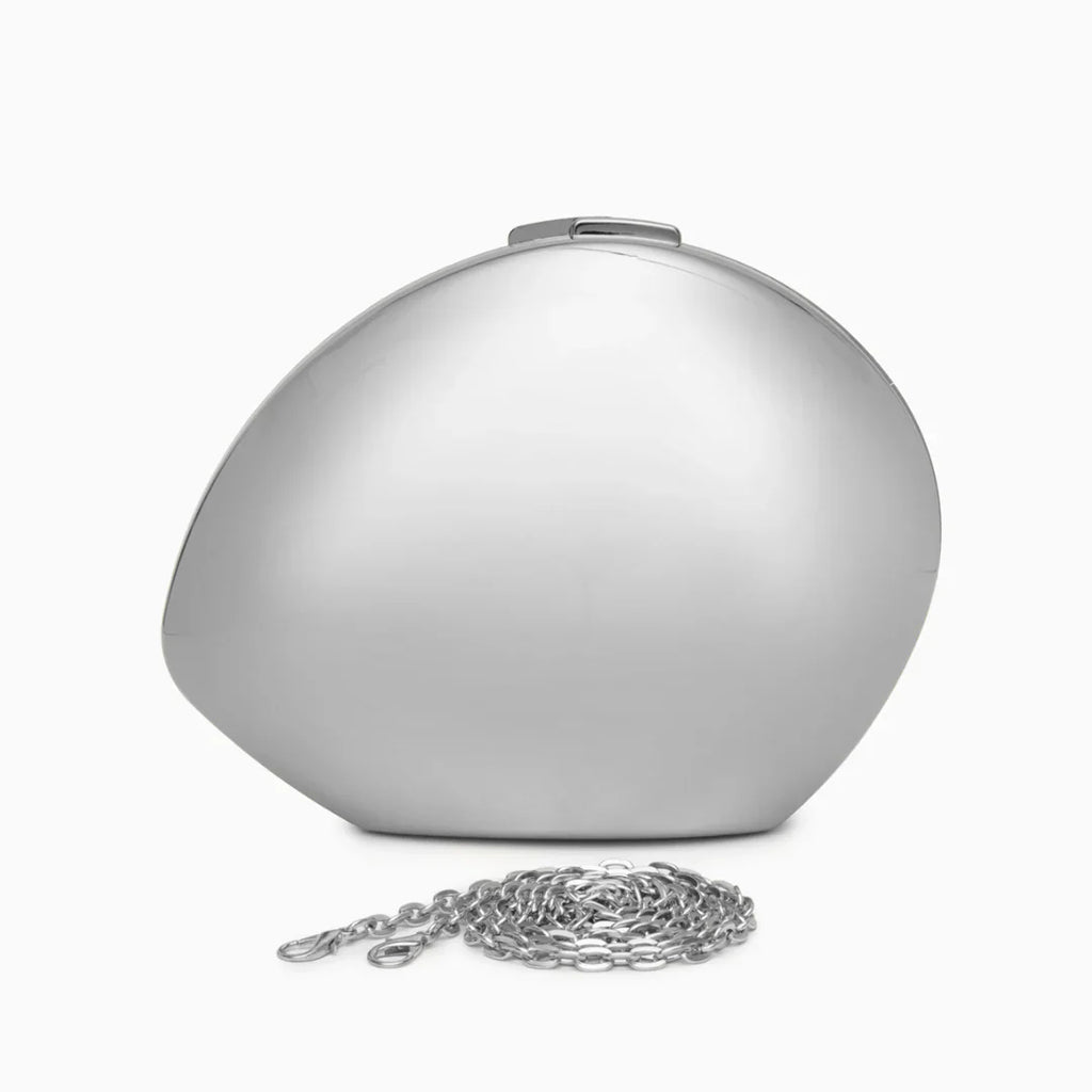 Vioraia Lustre Dome Clutch Bag