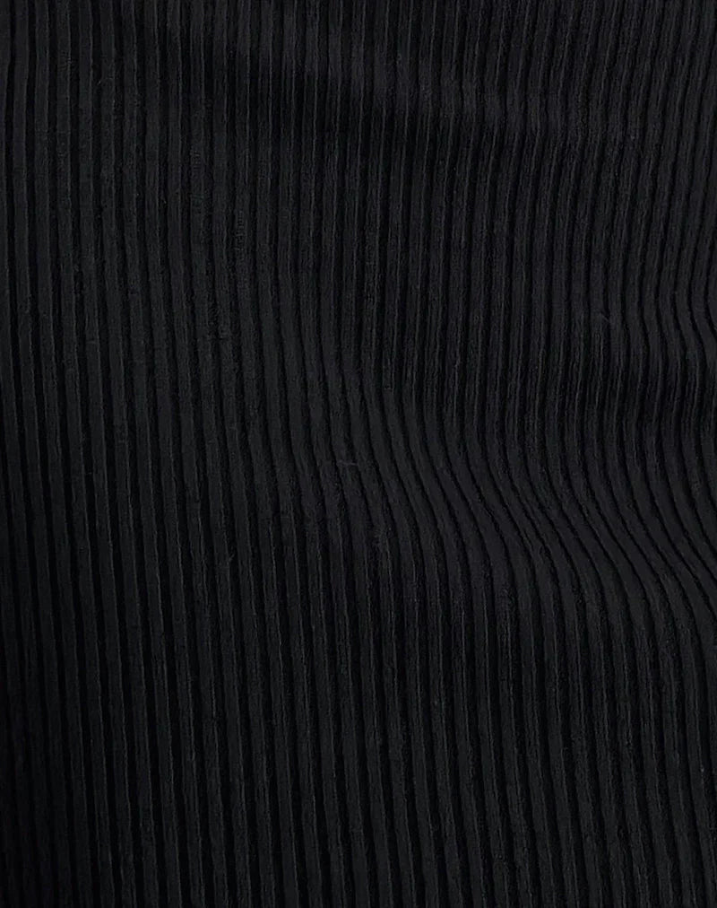 Acilla Knitted Mini Dress in Black