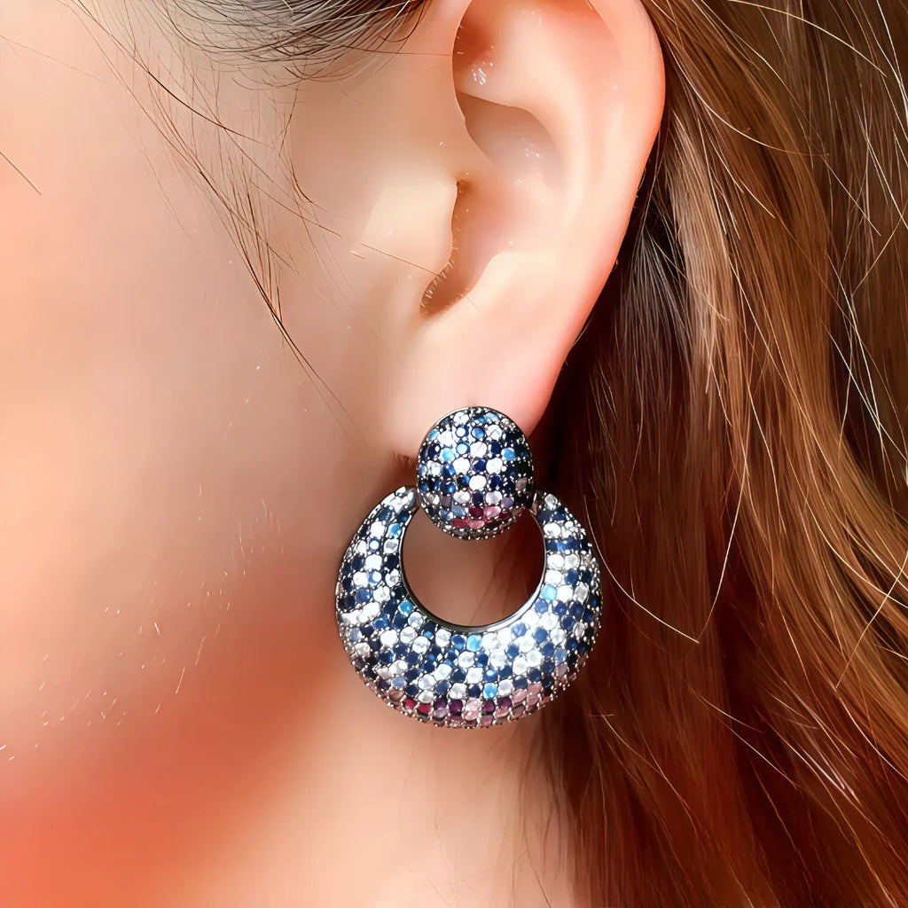 Vioraia Astera Noir Earrings