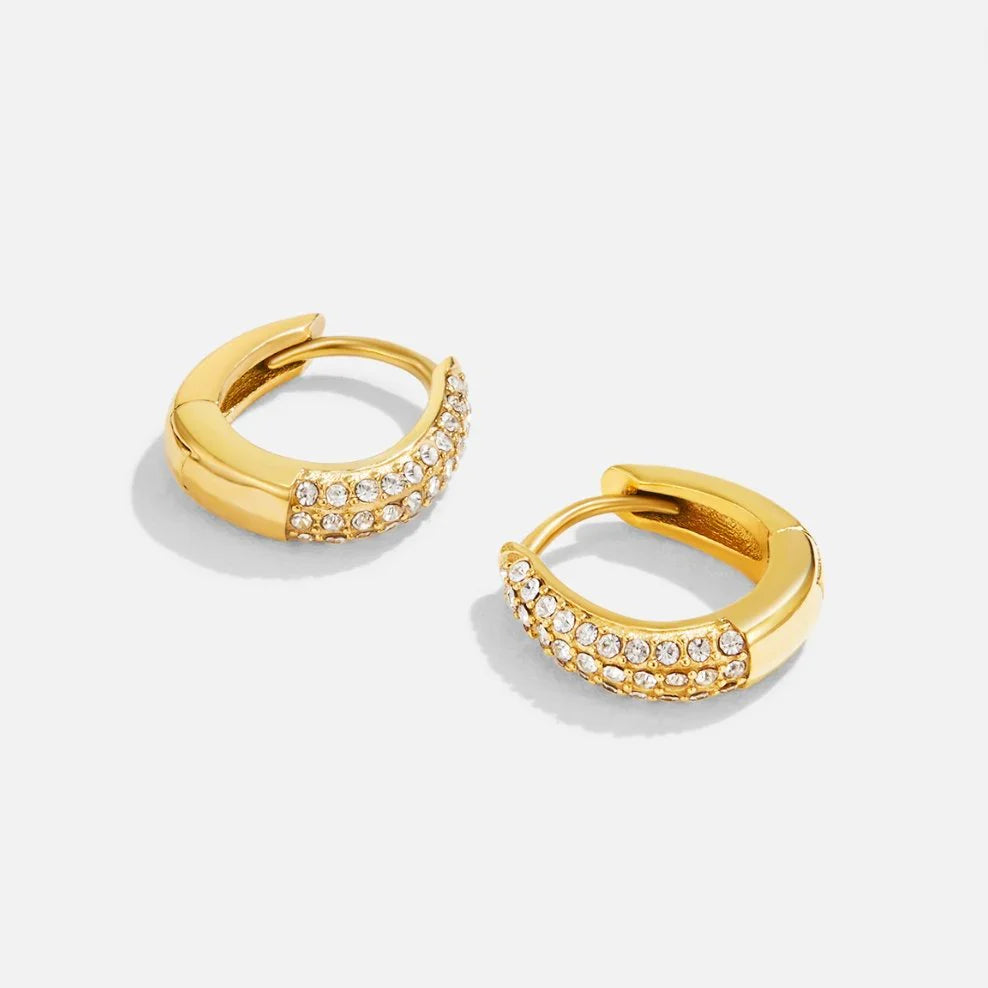 Vioraia Lily Crystal Hoop Earrings