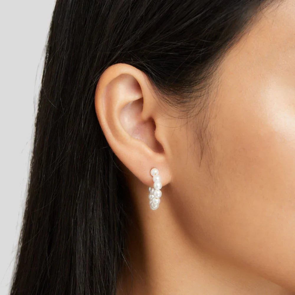 Vioraia Naila Pearl Hoop Earrings