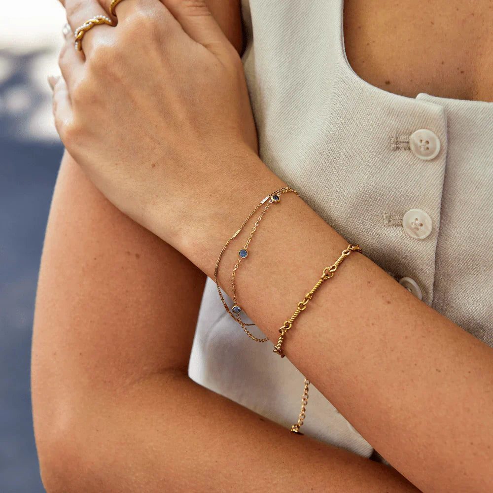 Vioraia Layered Blue Athena Crystal Bracelet