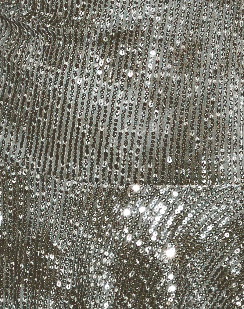 Meden Mini Dress in Sequin Green Grey
