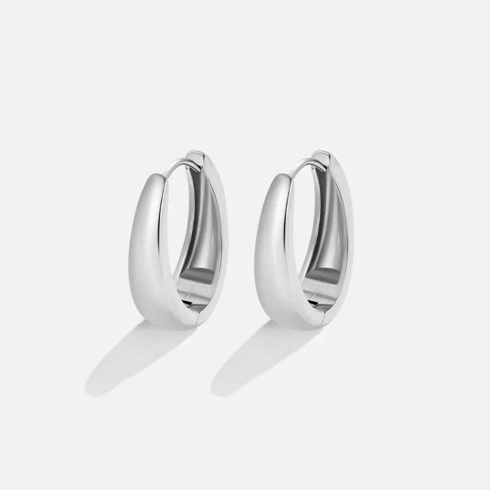 Vioraia Valentina Silver Hoop Earrings