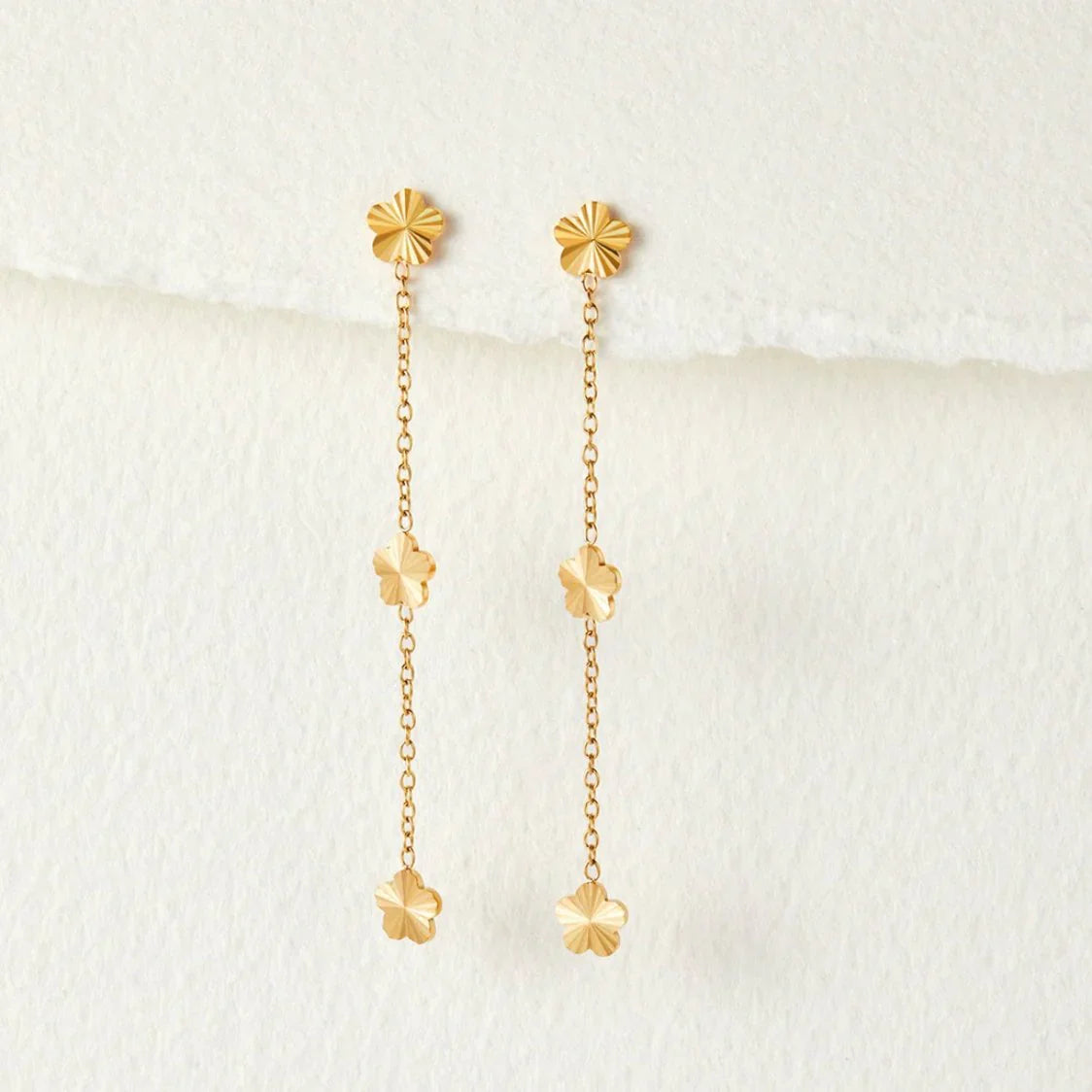 Vioraia Flower Power Petal Drop Earrings