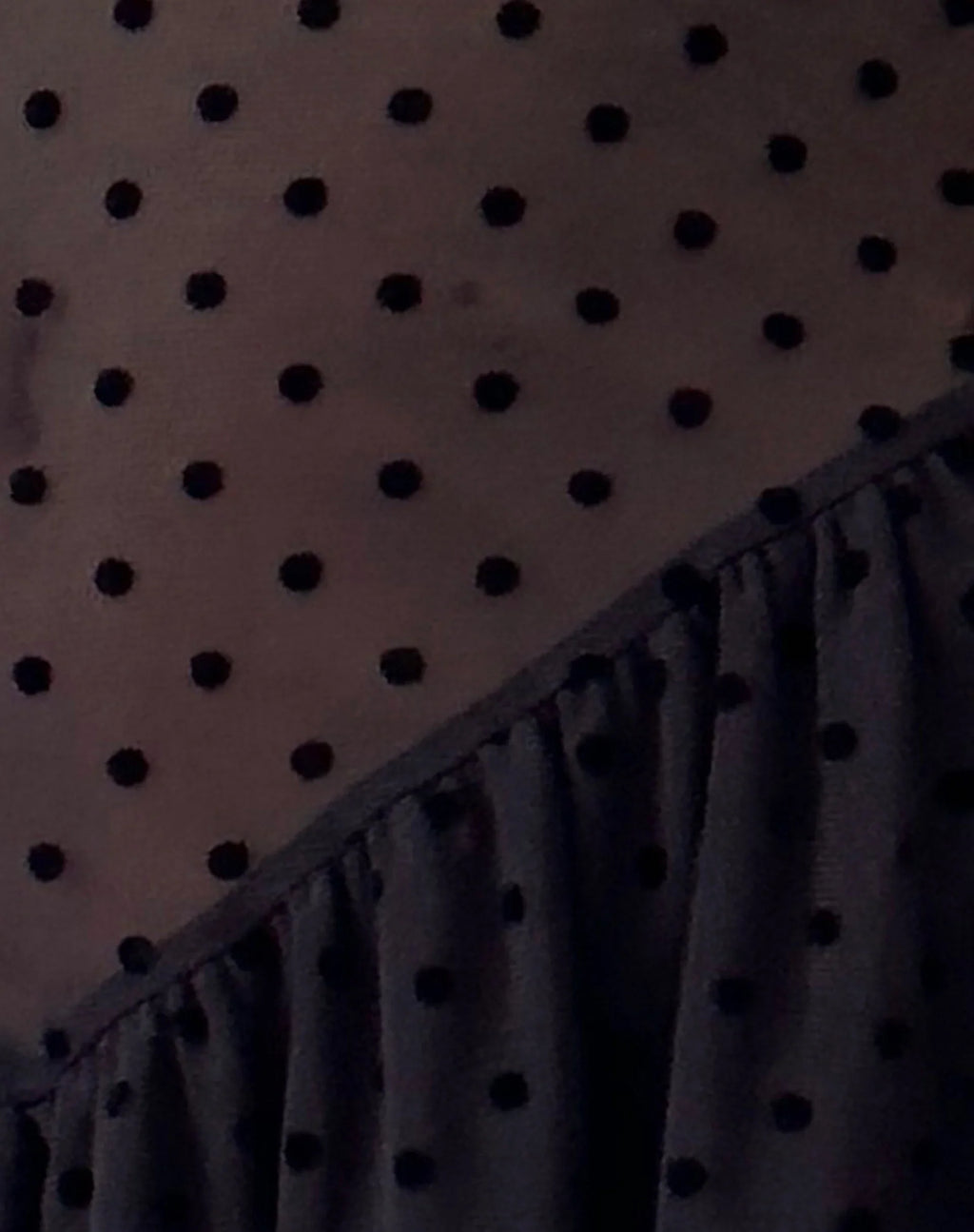 Geni Mini Dress in Polka Black Flock