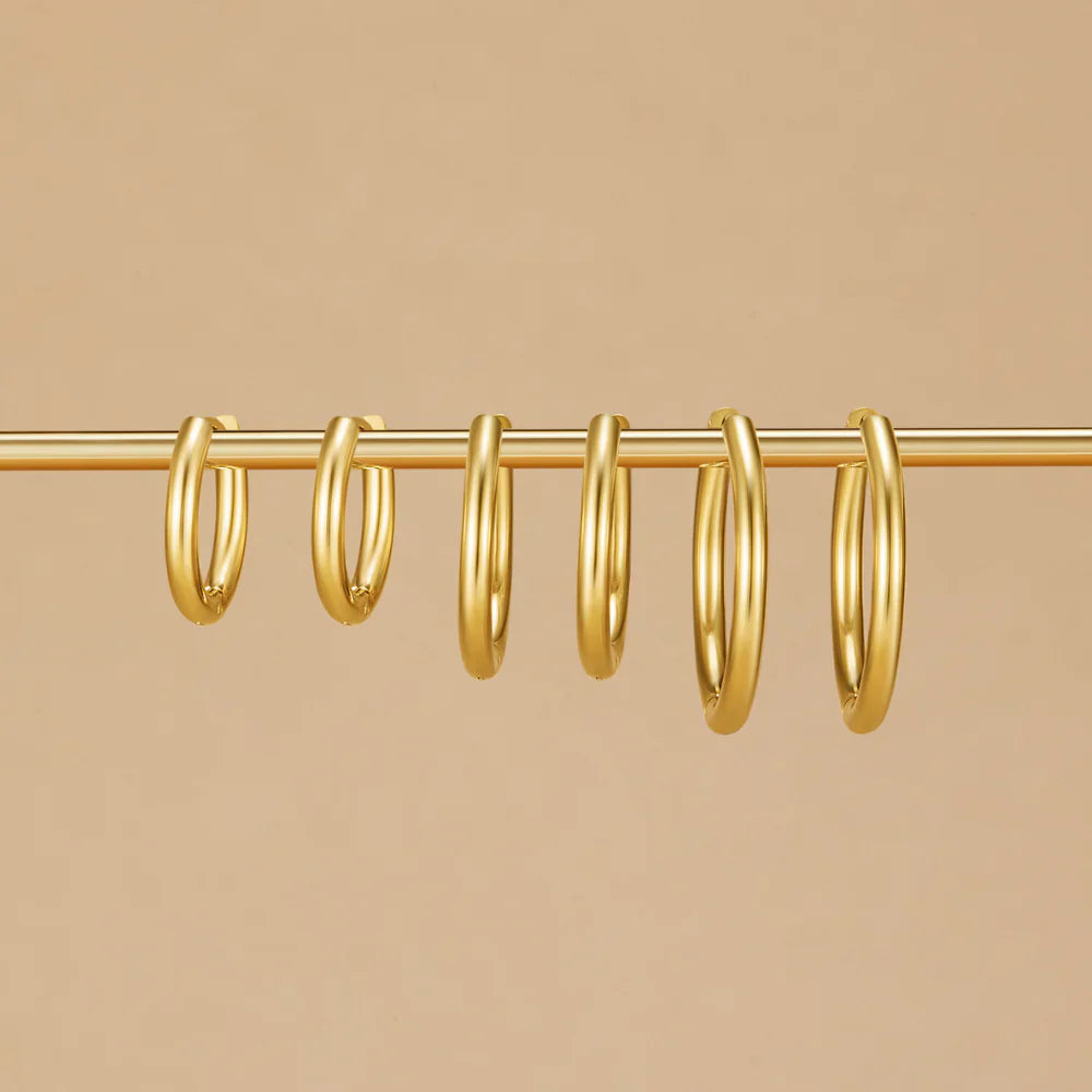 Vioraia Triple Hoop Earrings Set