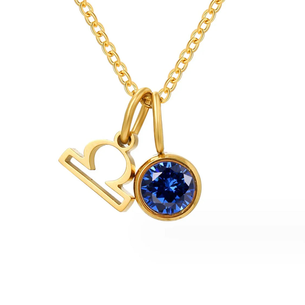 Vioraia Astria Zodiac Birthstone Necklace