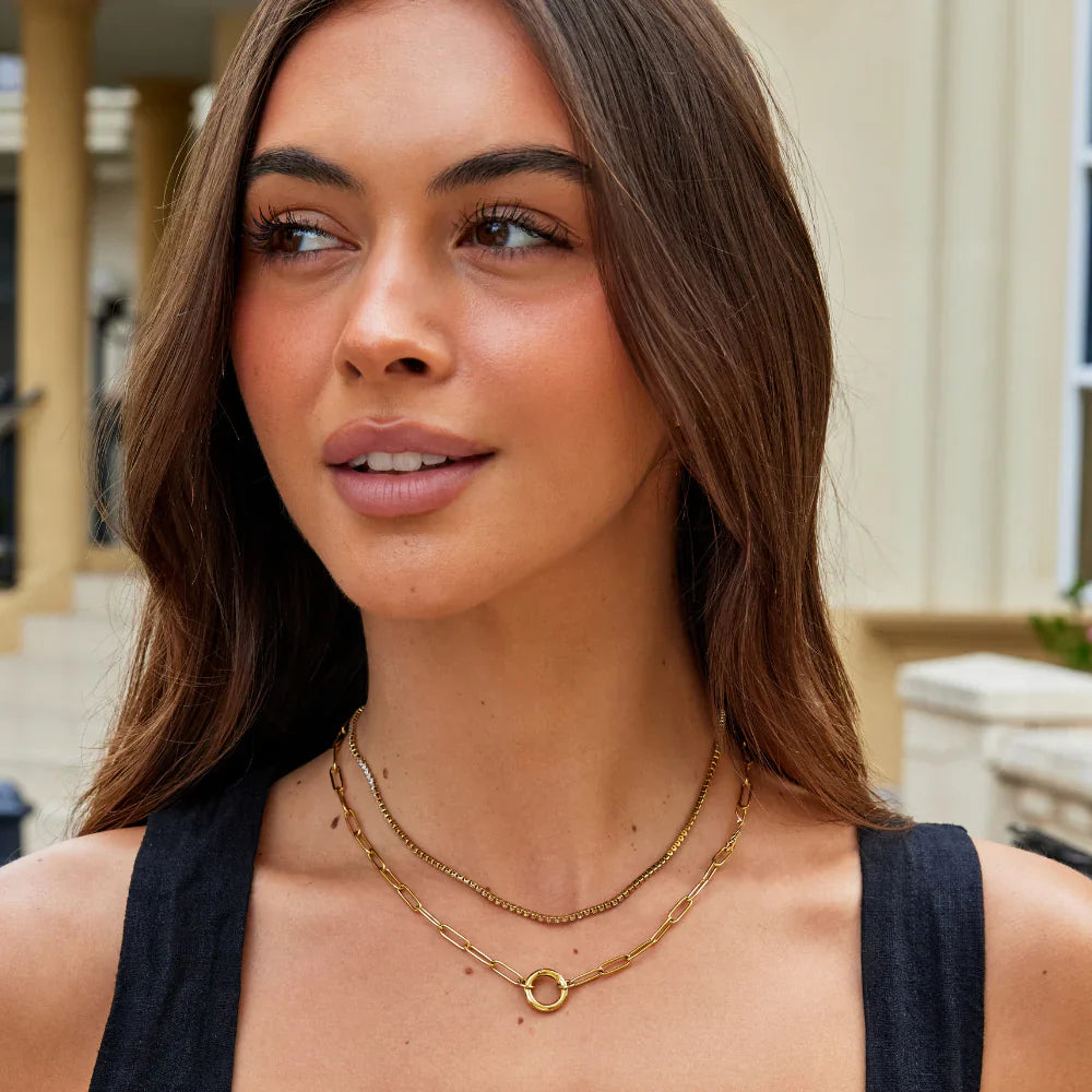 Vioraia Lexi Gold Crystal Necklace