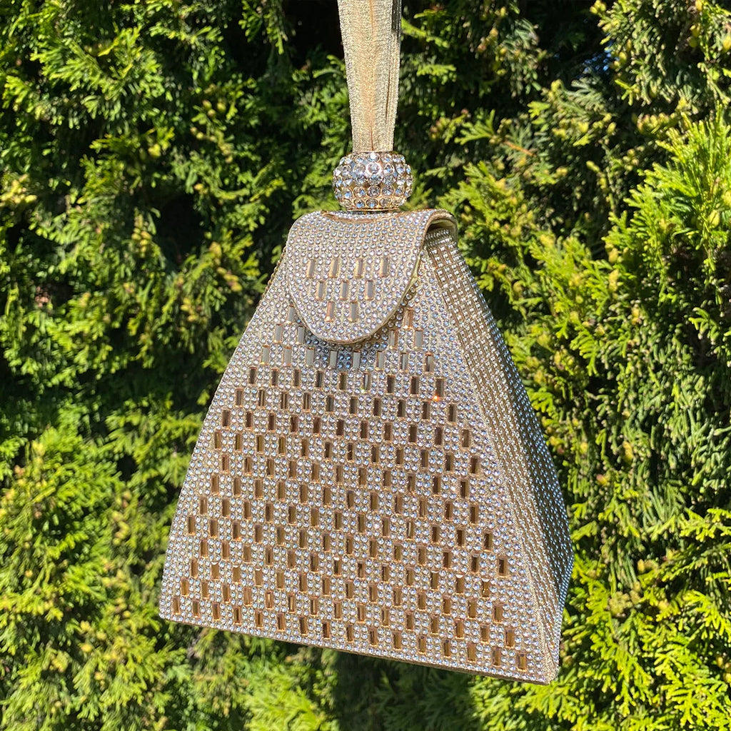 Vioraia Crystal Pyramid Handbag