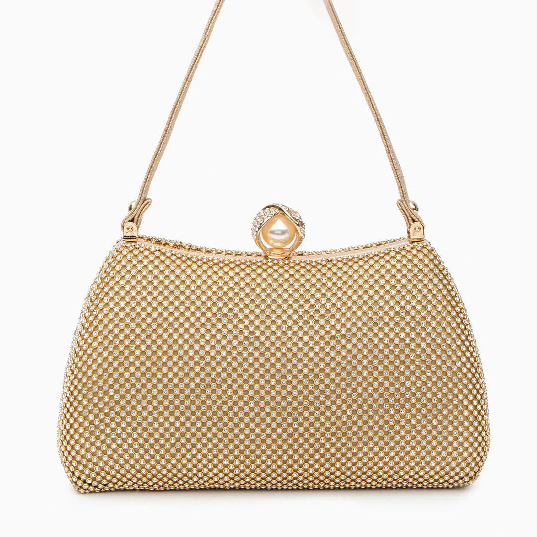 Vioraia Vintage Rhinestones Glitter Handbag