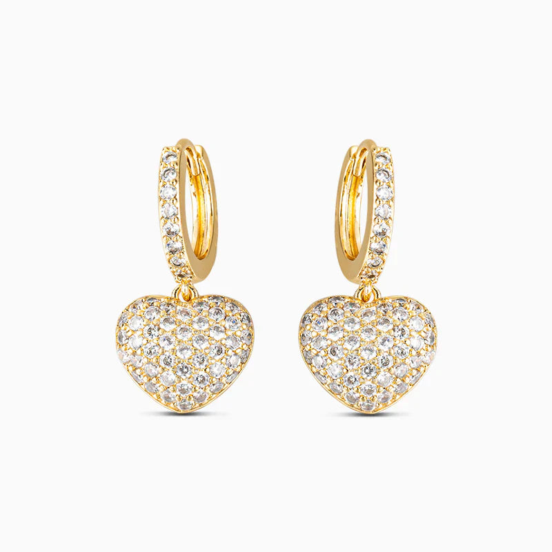 Vioraia The Hills Heart Pendant Earrings