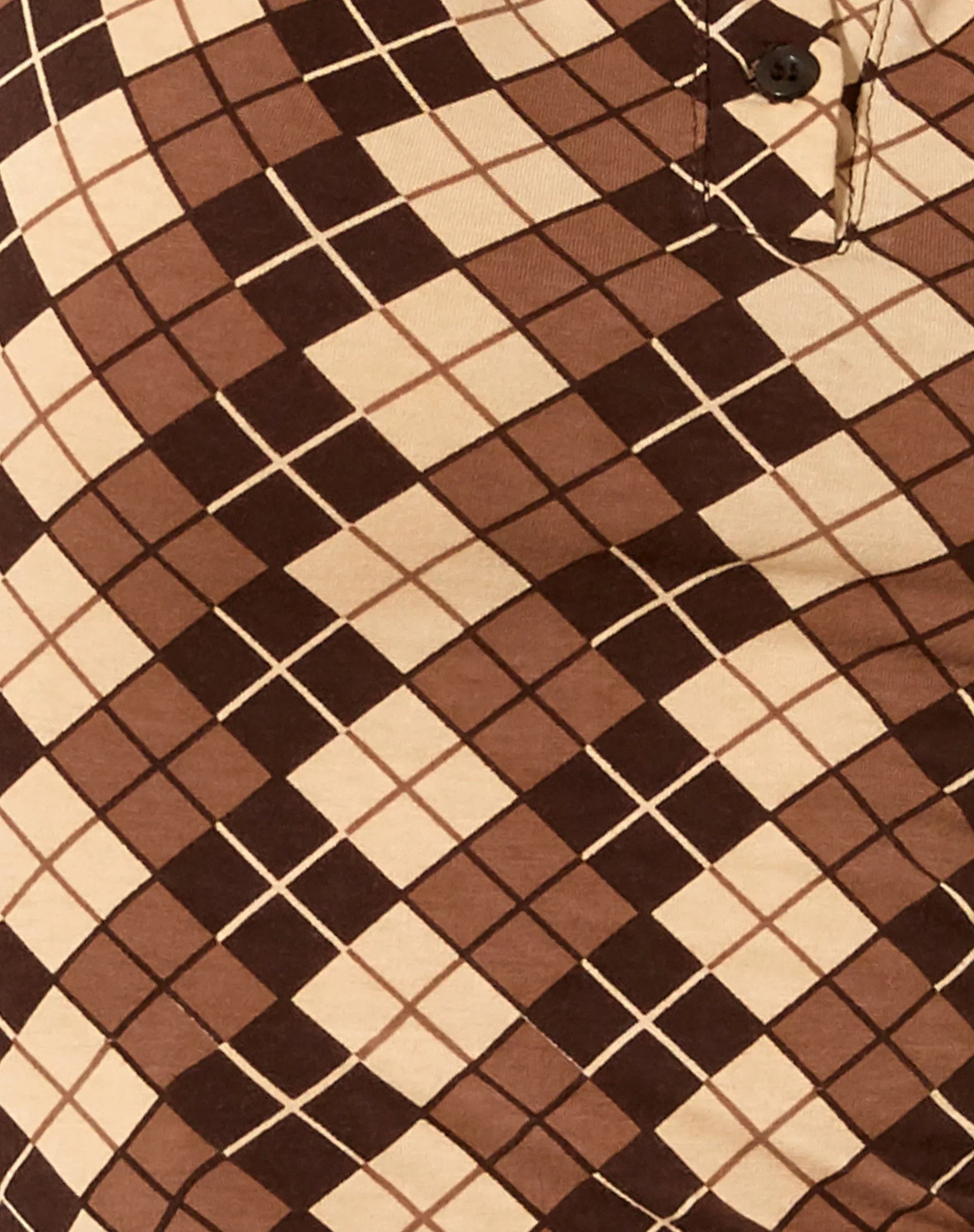 Jeeves Mini Dress in Argyle Brown