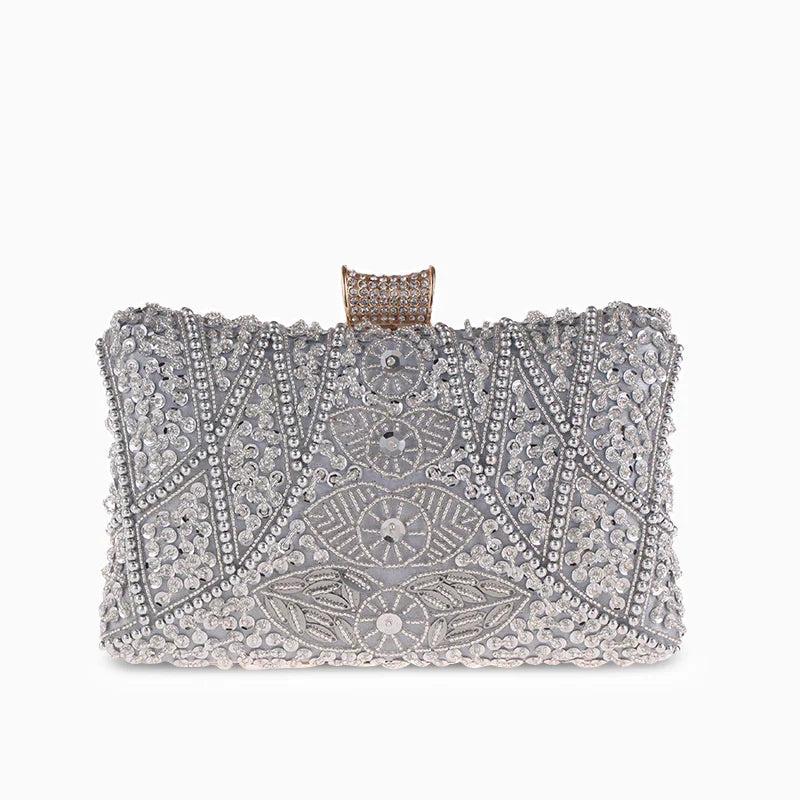 Vioraia Kaia Luxury Beaded Clutch Bag