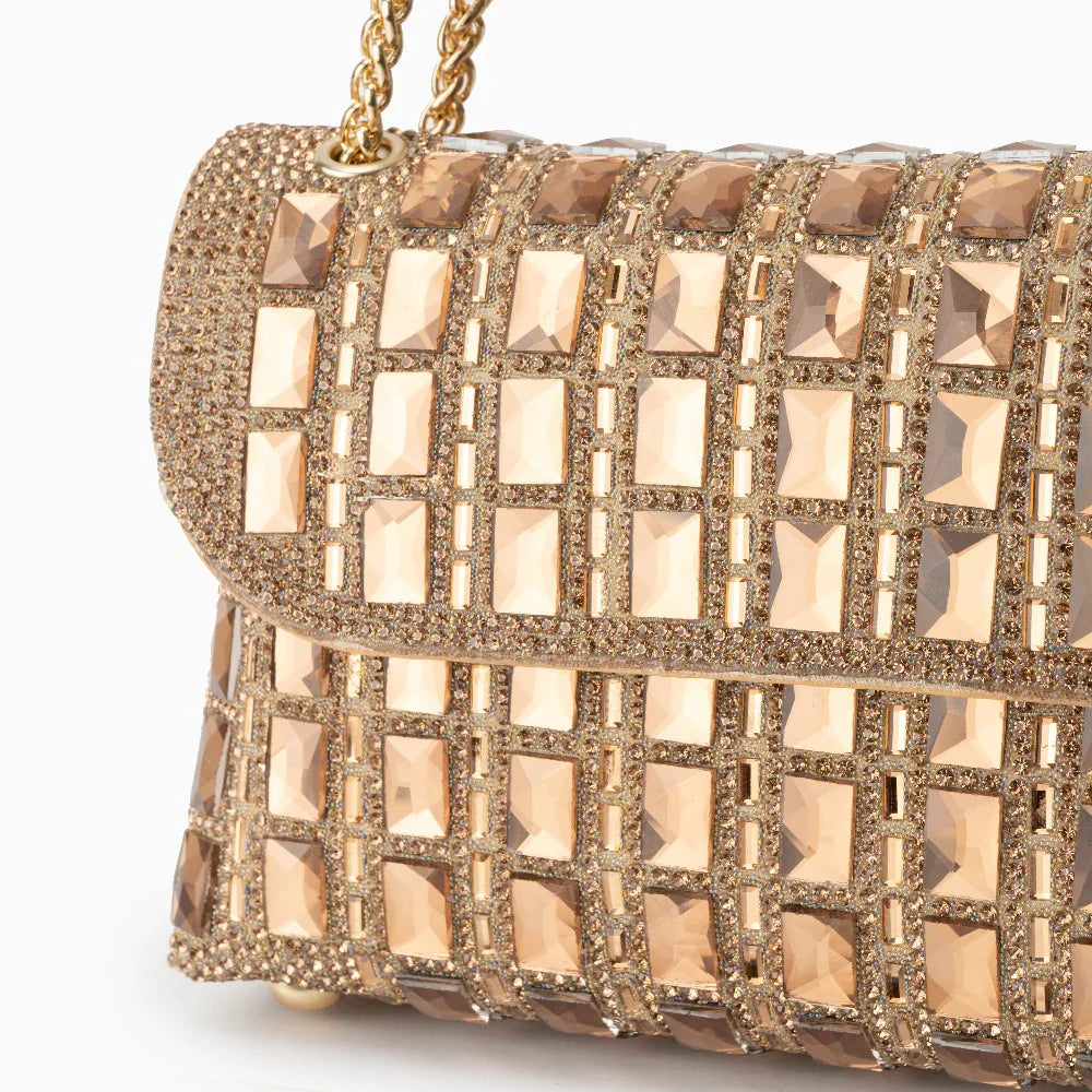 Vioraia Ayesha Gemstones Clutch Bag