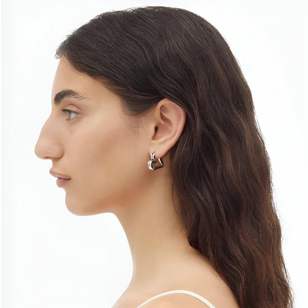 Vioraia Lina Abstract Hoop Earrings