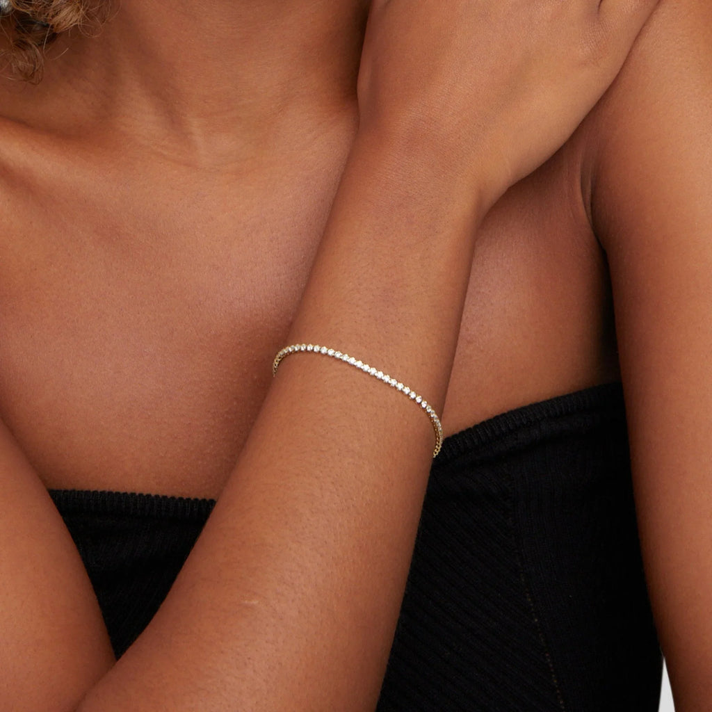 Vioraia Cordelia Gold Tennis Bracelet
