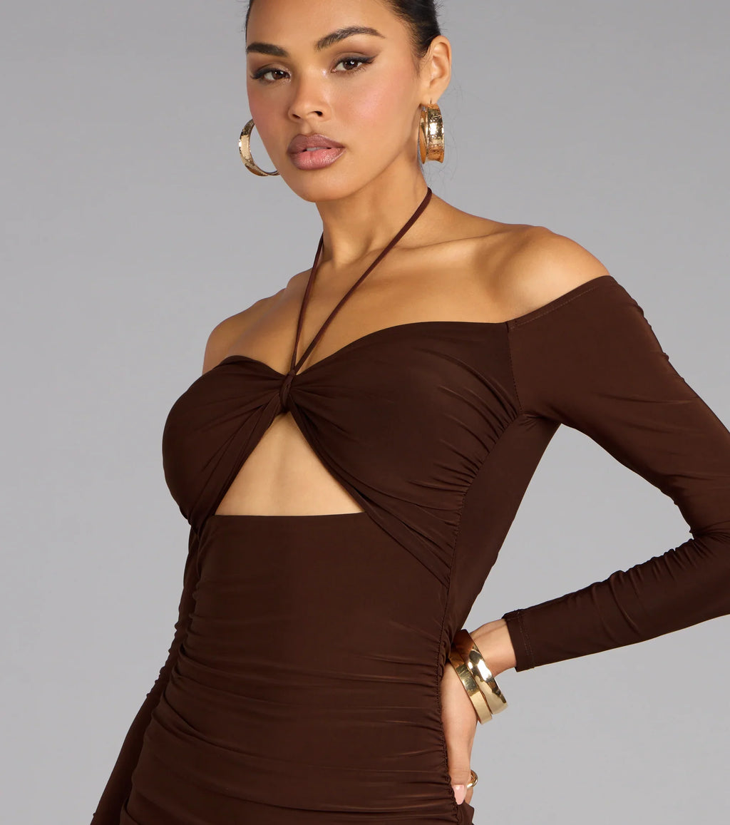 Sweet Intentions Halter Mini Dress