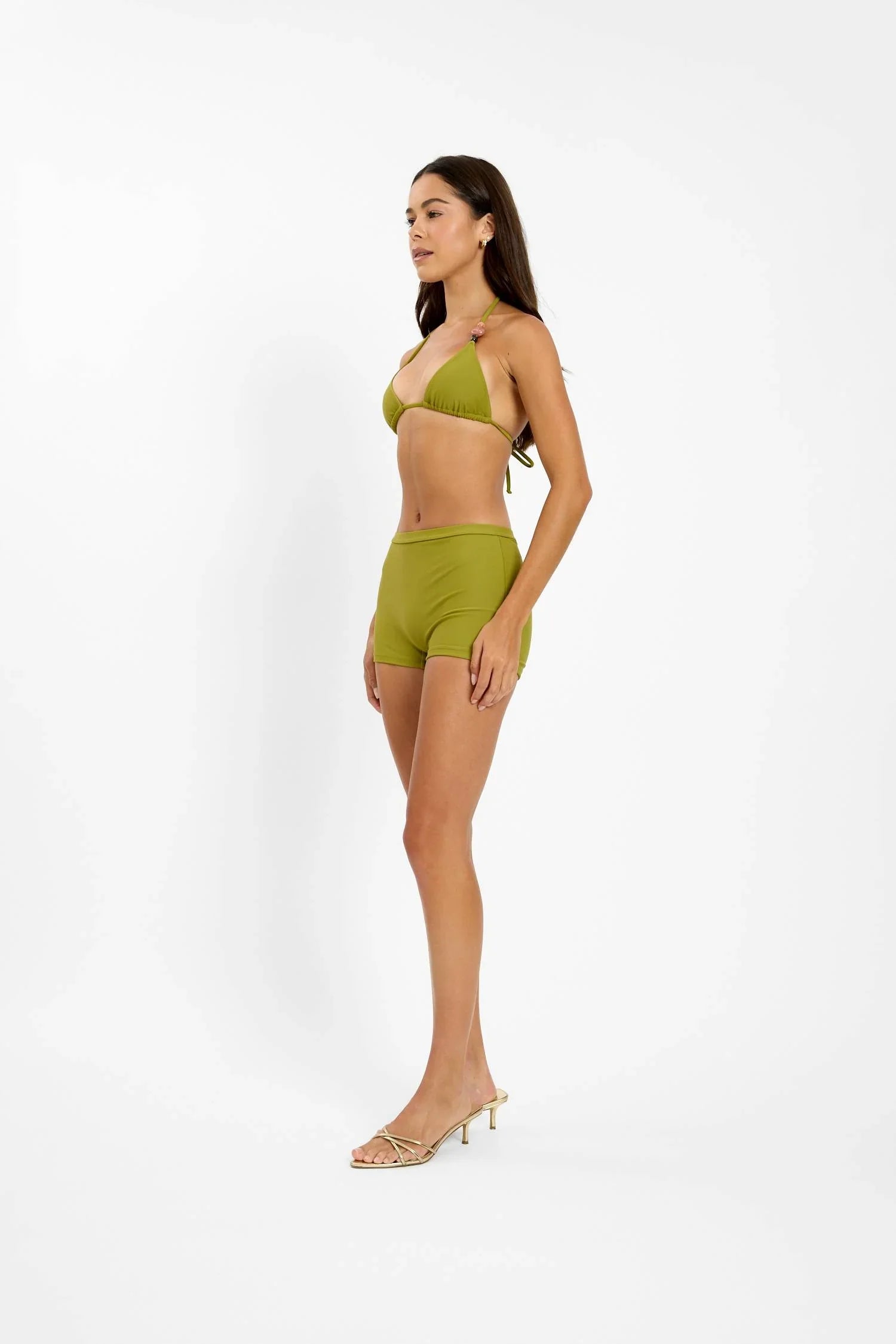 Triangle Top | Beaded Emerald