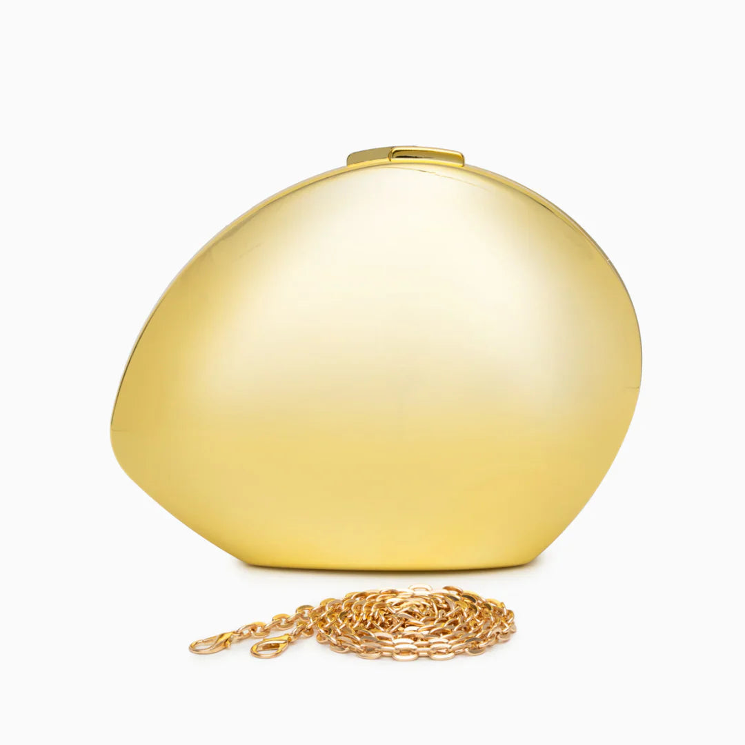Vioraia Lustre Dome Clutch Bag