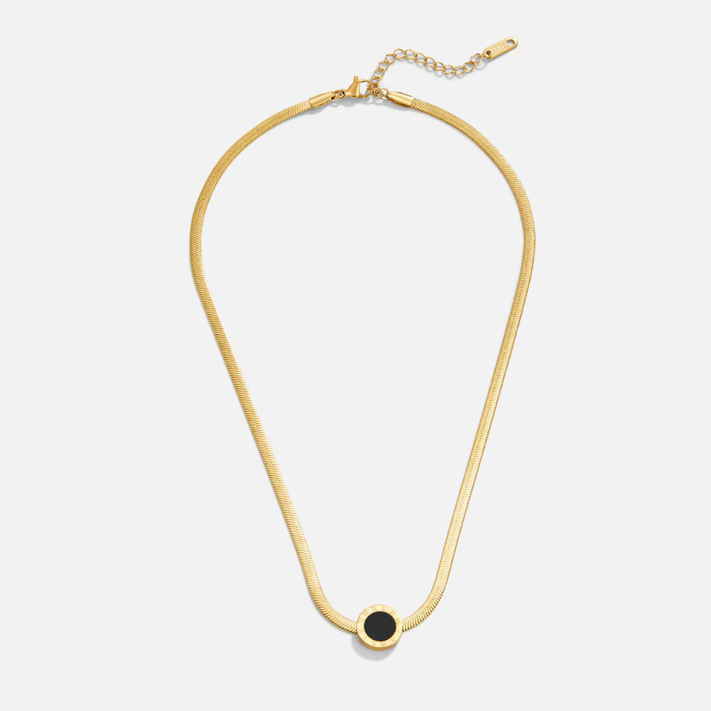 Vioraia Azalea Black Pendant Necklace