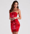 Tie Dye Over Bodycon Mini Dress