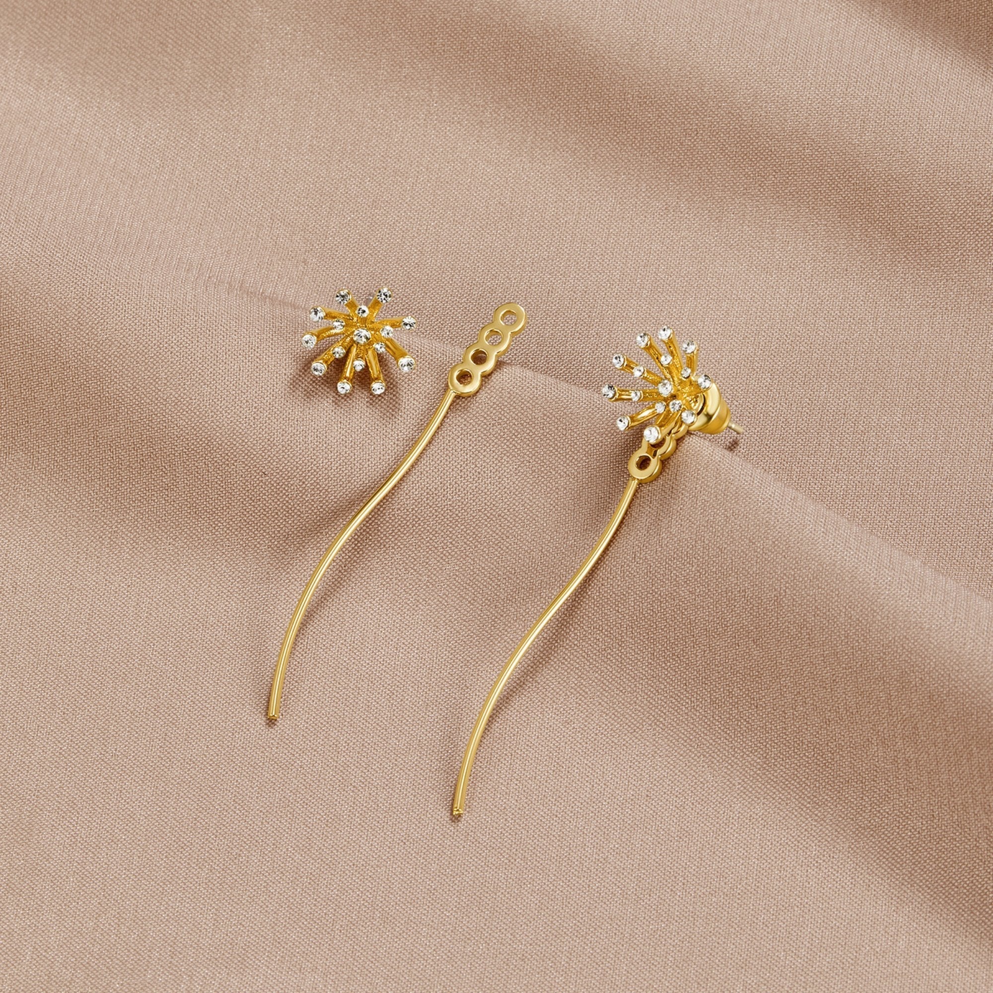 Vioraia Make A Wish Dandelion 18K Gold Earrings