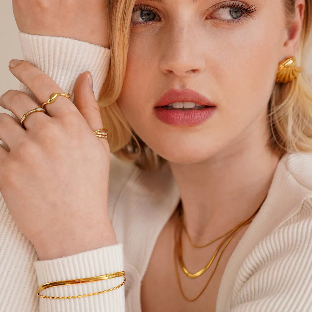 Vioraia Selene Snake & Bead Chain Bracelet