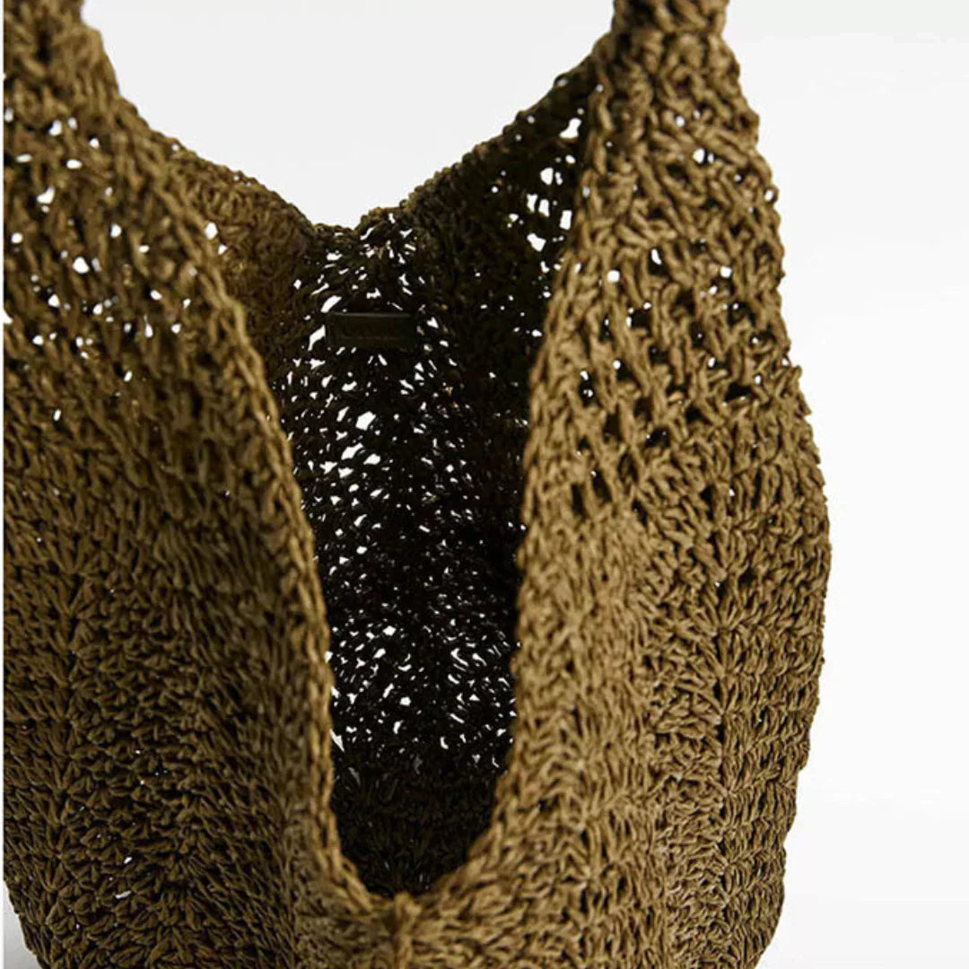 Vioraia Raya Straw Sling Shoulder Bag