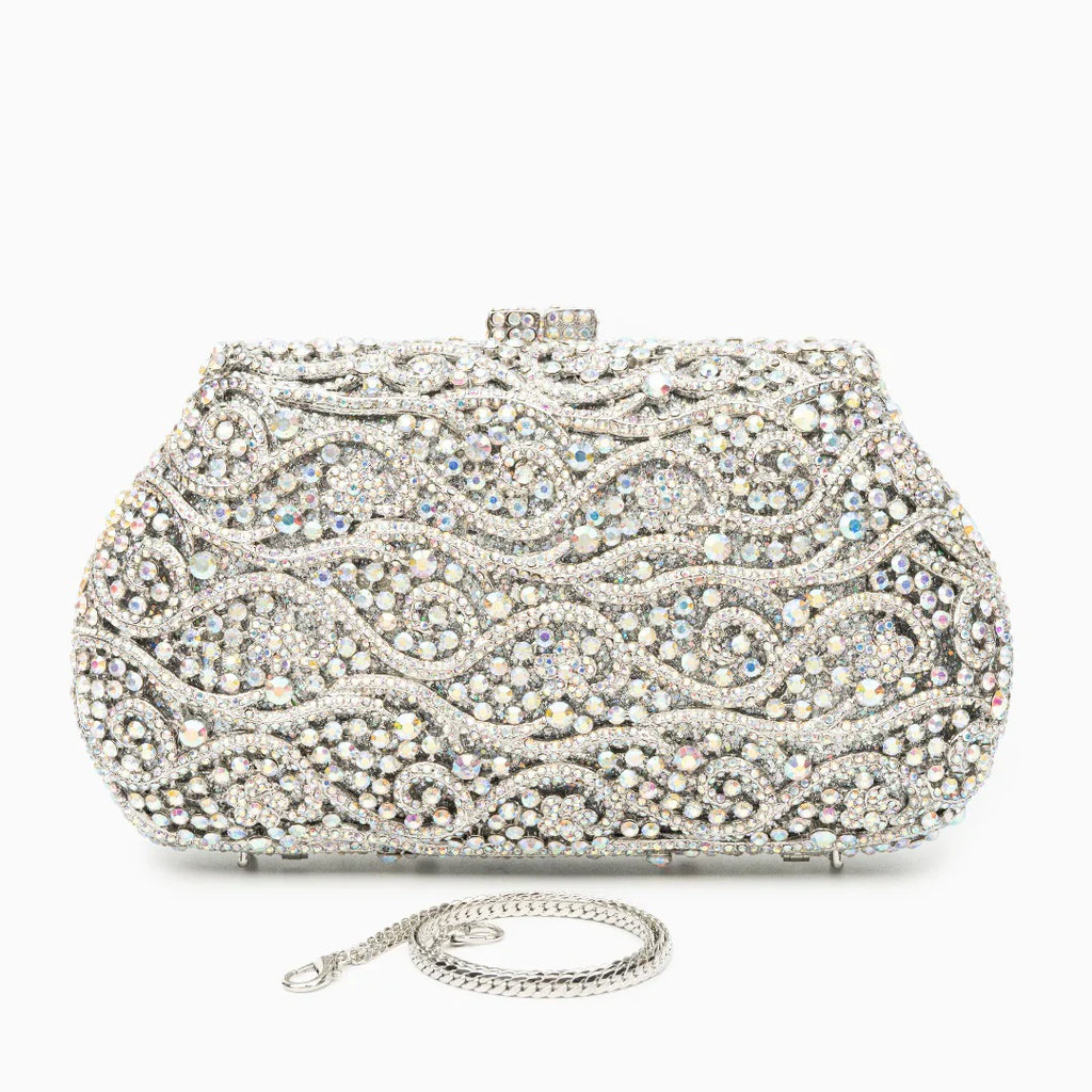 Vioraia (CS) Juliet Rhinestones Clutch Bag - Silver
