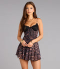 Wild At Heart Lace Leopard A-Line Mini Dress