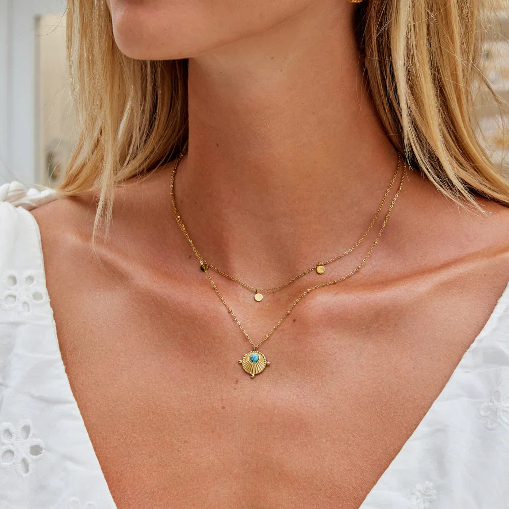 Vioraia Layered Turquoise Necklace