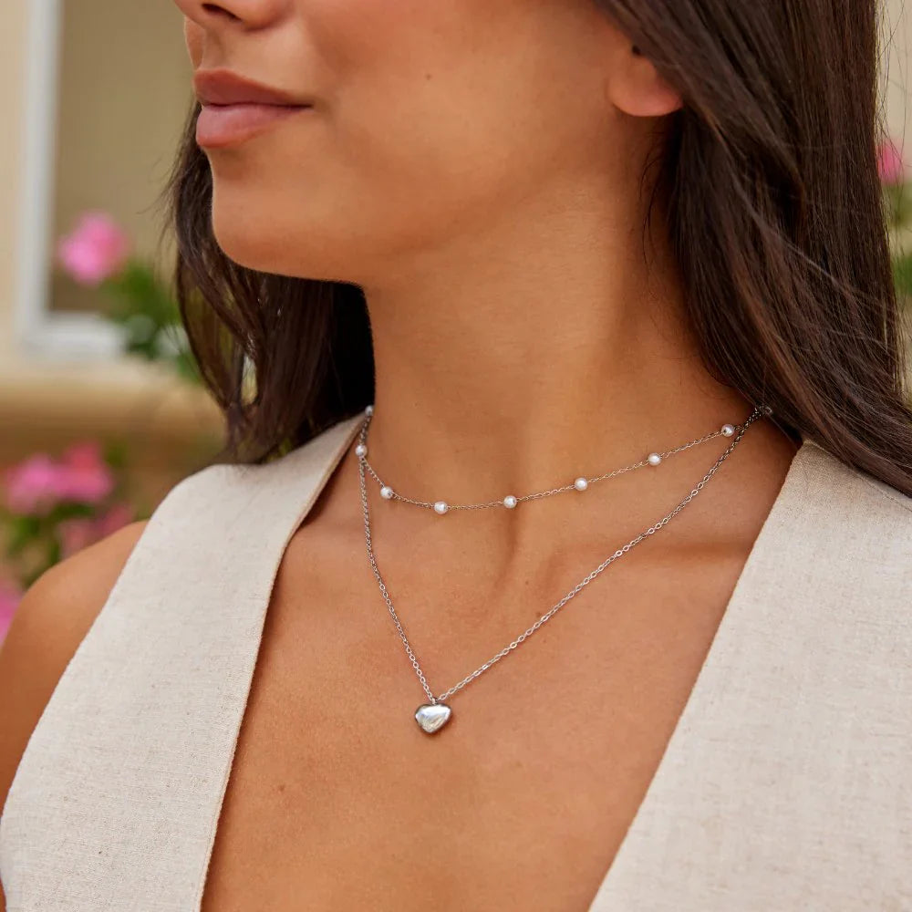 Vioraia Marina Love Silver Necklace