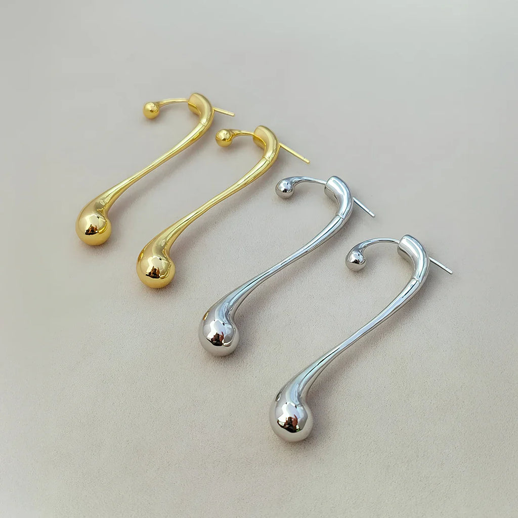 Vioraia Camille Elongated Drop Earrings