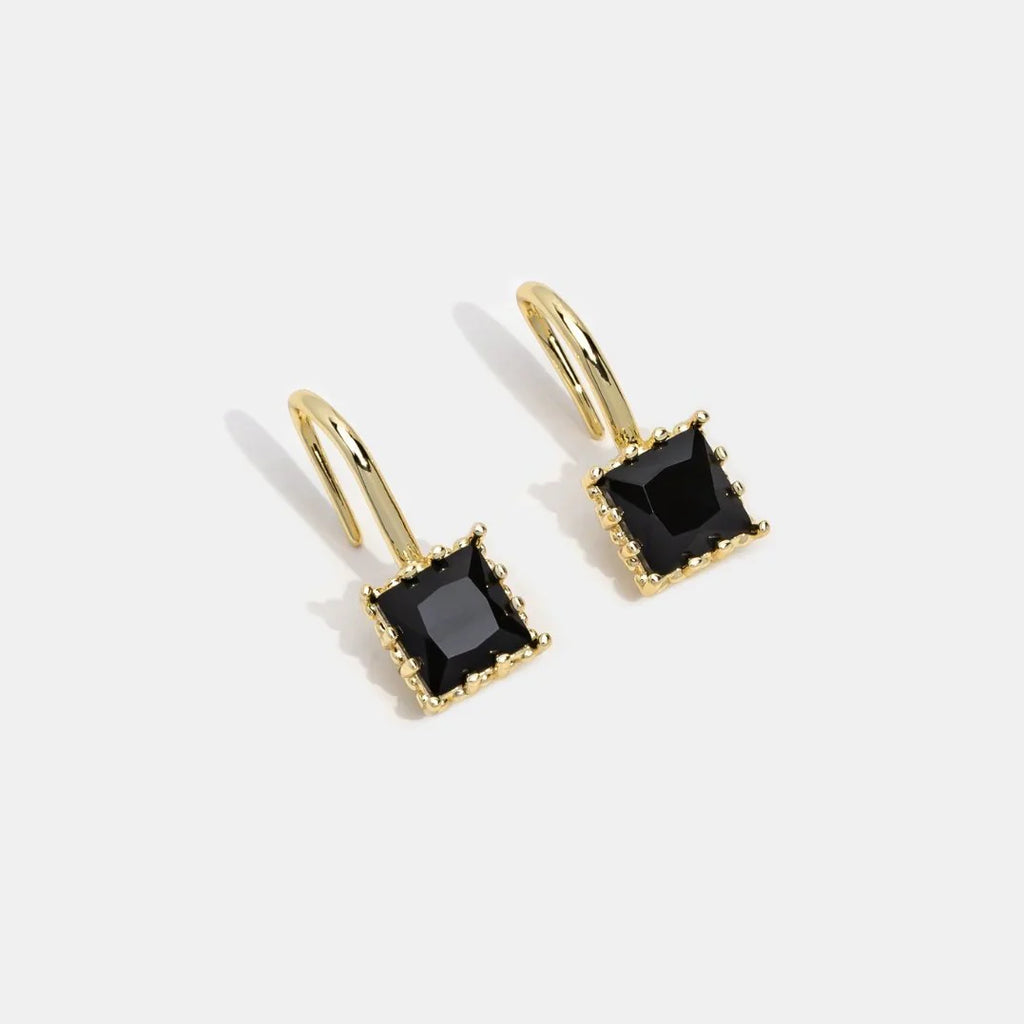 Vioraia Piper Black Crystal Drop Earrings