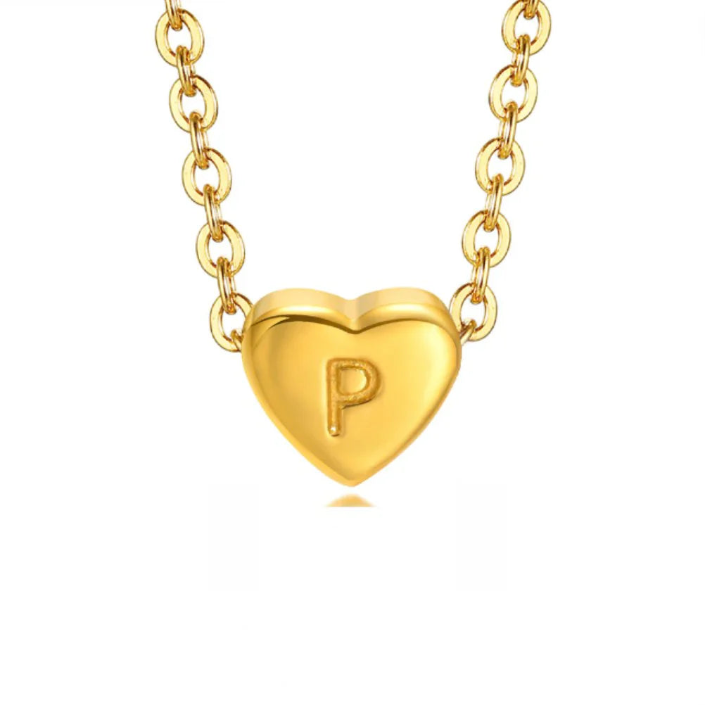 Vioraia Letter Heart Necklace