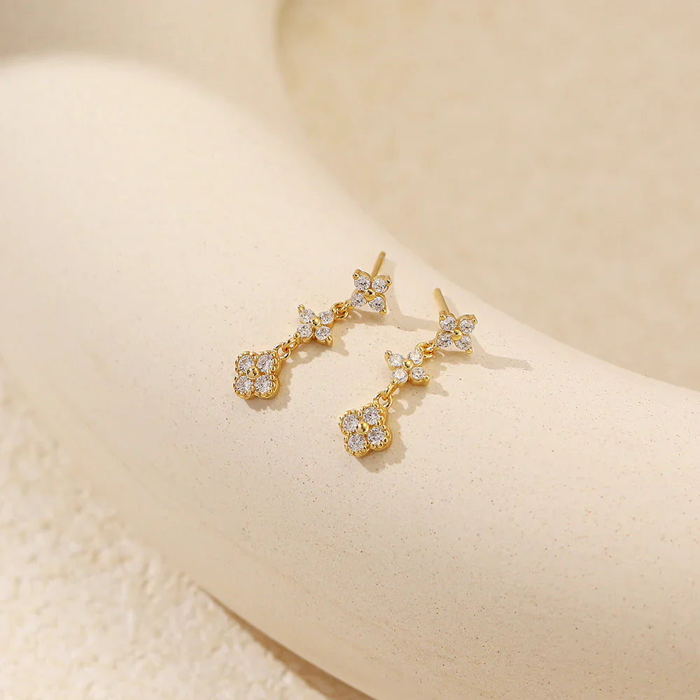 Vioraia Evelyn Crystal Bloom Earrings