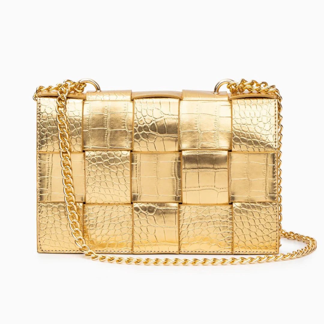 Vioraia Crocodile Pattern Crossbody Bag