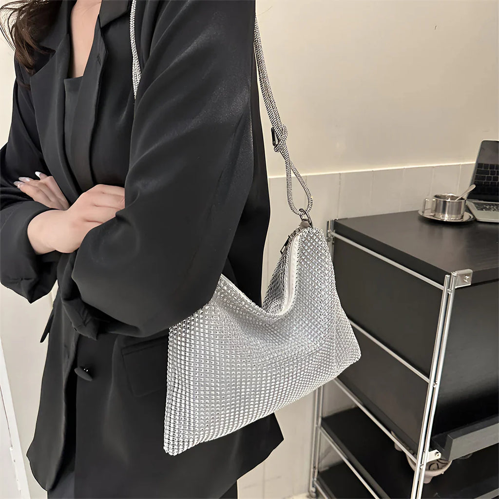 Vioraia Venus Rhinestone Shoulder Bag